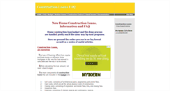 Desktop Screenshot of constructionloansfaq.com